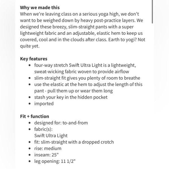 Lululemon Rollin' With My Omies Pant- Burlap Texture Black Dune/ Size 4 (FLAWED) - Picture 12 of 13